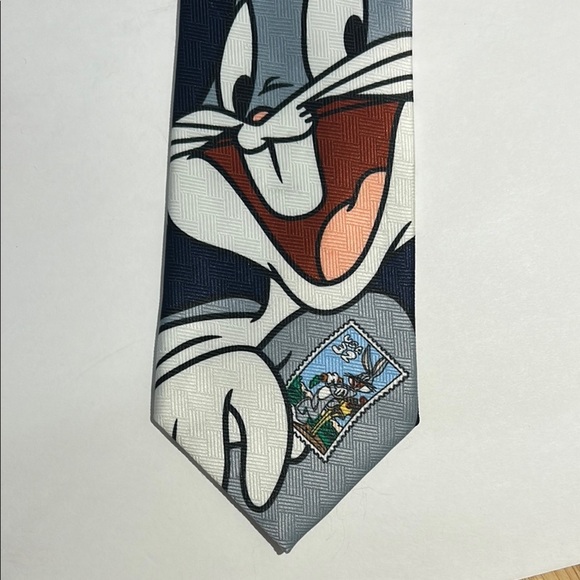 Warner Bros. Bugs Bunny Tie - Blue and Gray - Picture 4 of 6